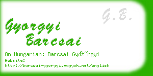 gyorgyi barcsai business card